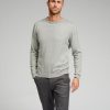 Herre TeeShoppen Strik | Basic Knit Crewneck - Lysegra Meleret