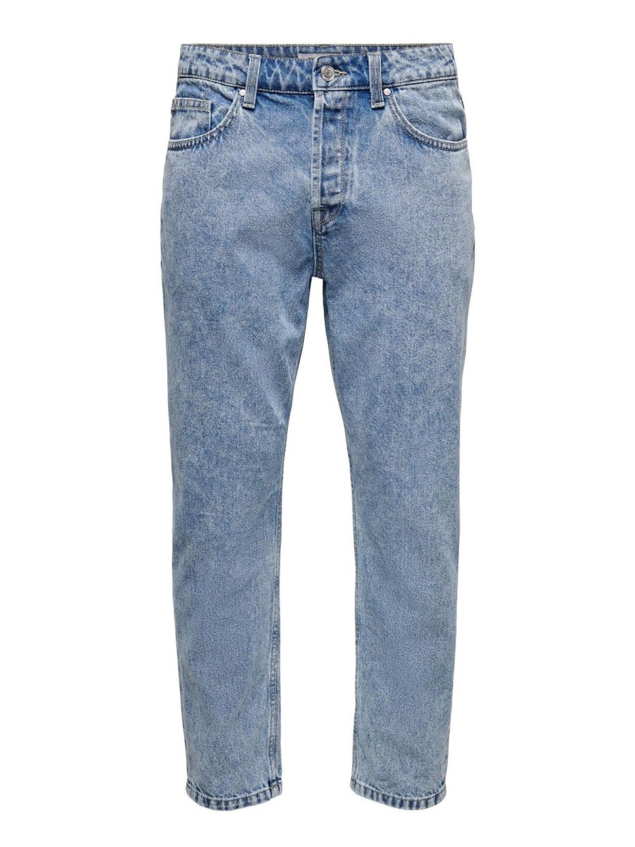 Herre Only u0026 Sons Jeans | Avi Beam Jeans - Blue Denim