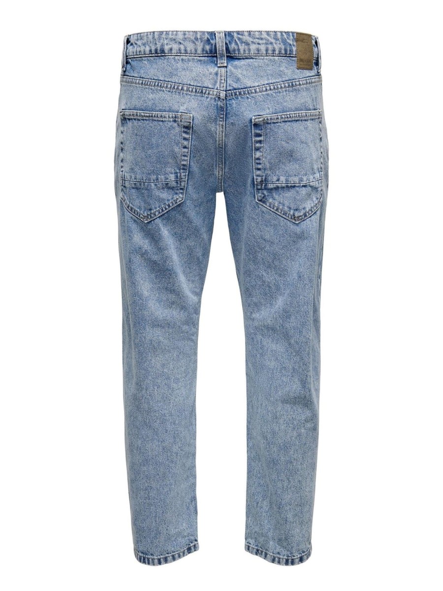 Herre Only u0026 Sons Jeans | Avi Beam Jeans - Blue Denim