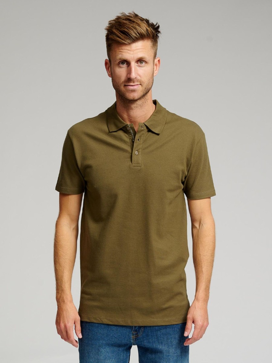 Herre TeeShoppen Poloshirts | Muscle Polo Shirt - Armygron