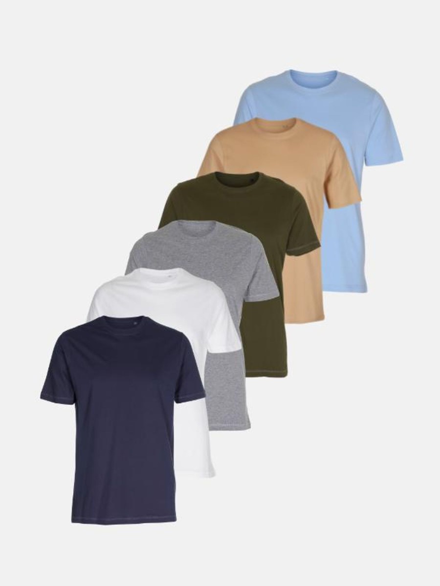 Herre TeeShoppen T-Shirts | Okologisk Basic T-Shirts - Pakketilbud (6 Stk.)