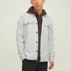 Herre Jack u0026 Jones Skjorter | Mark Twill Overshirt - White Melange