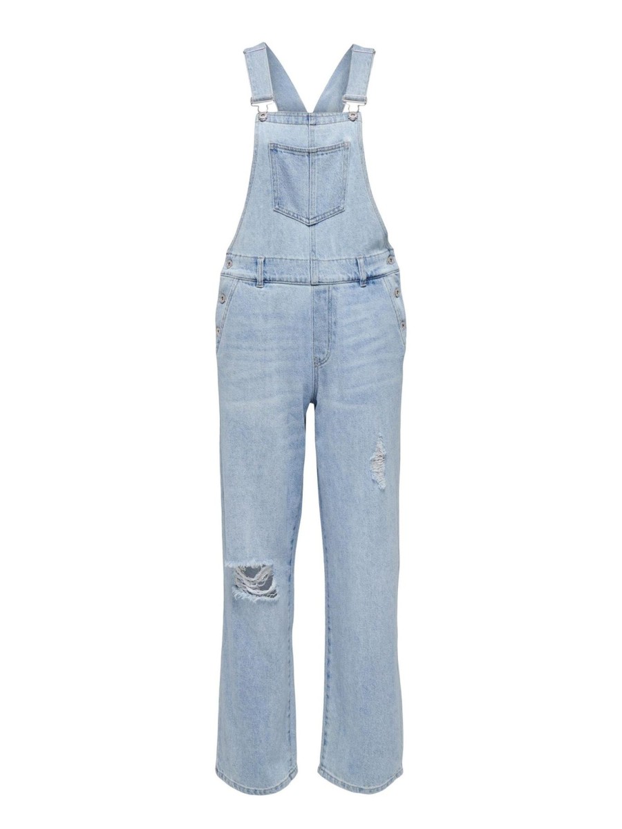 Dame ONLY Jeans | Emmi Denim Overall - Light Blue Denim