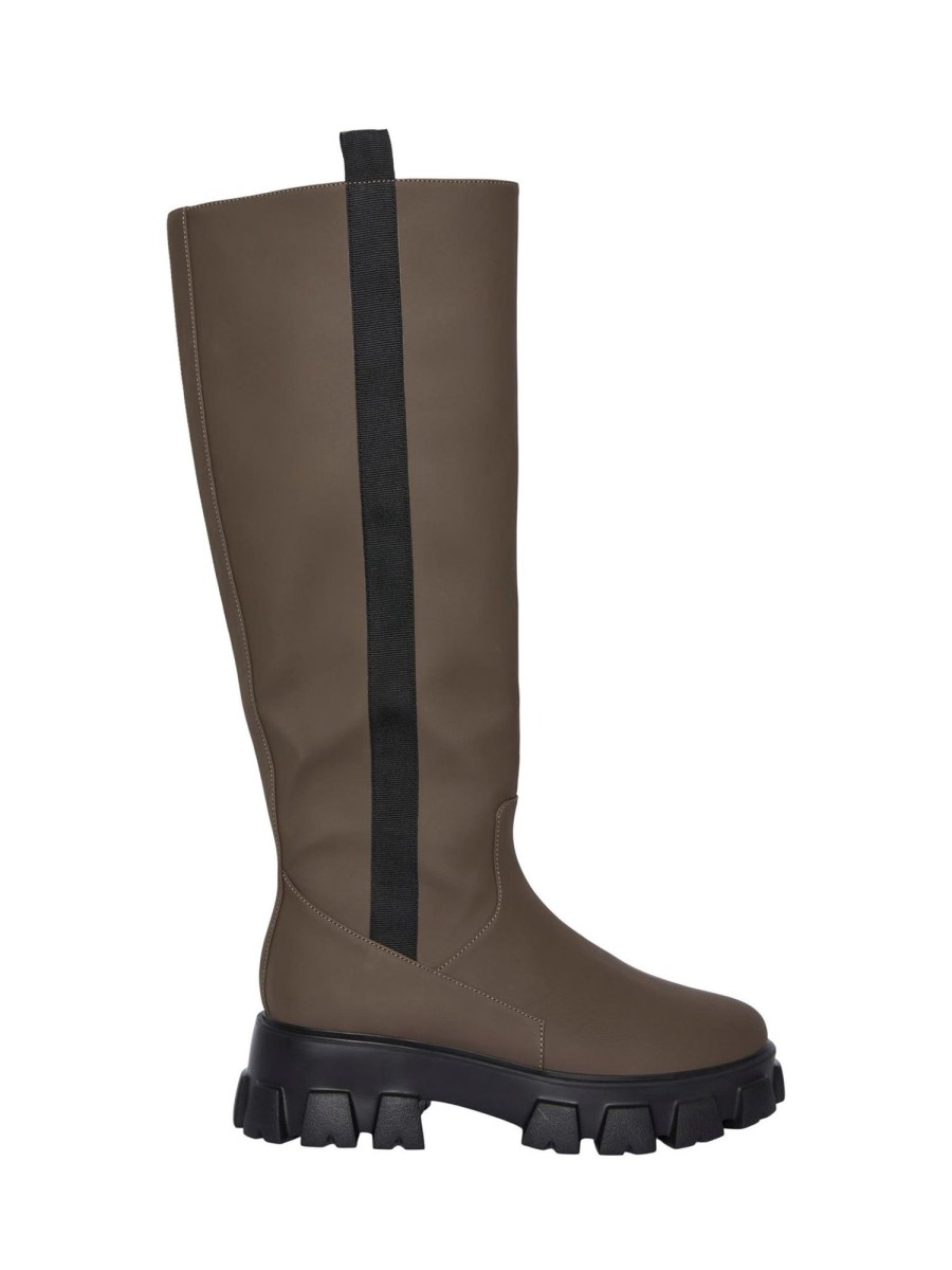 Dame PIECES Sko | Adrianna Knee High Boots - Fossil