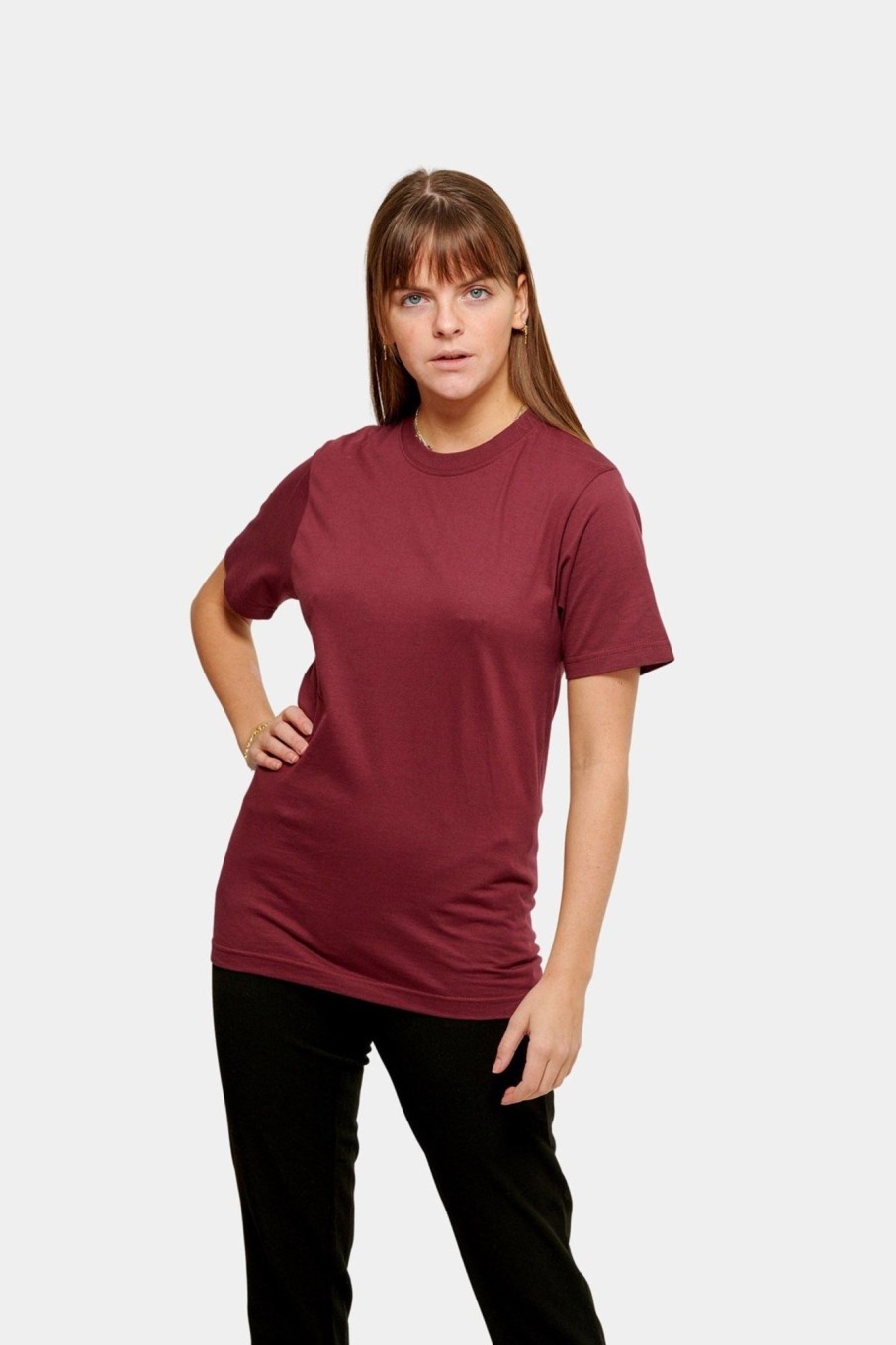 Dame TeeShoppen T-Shirts & Toppe | Oversized T-Shirt - Bordeaux