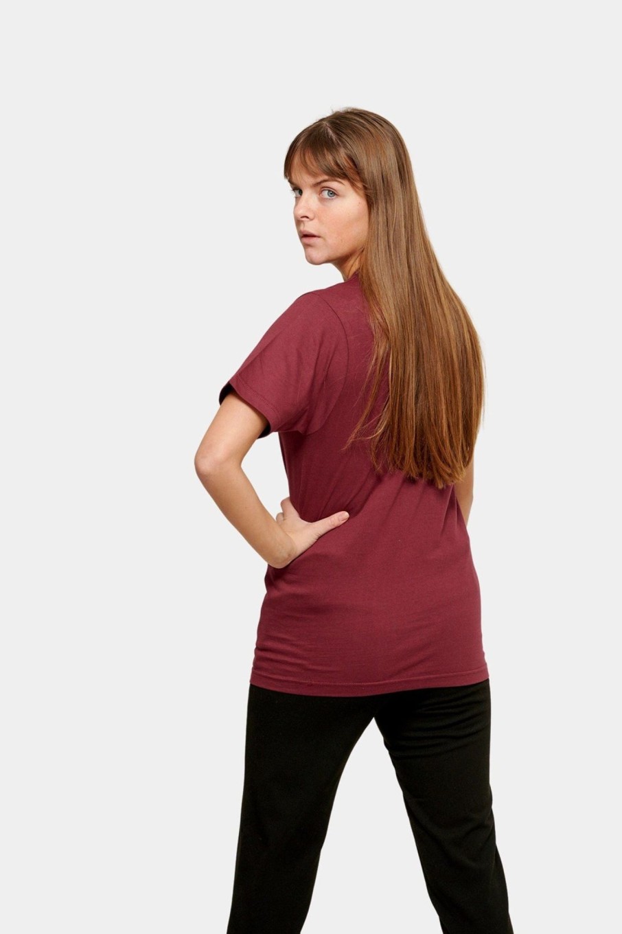 Dame TeeShoppen T-Shirts & Toppe | Oversized T-Shirt - Bordeaux