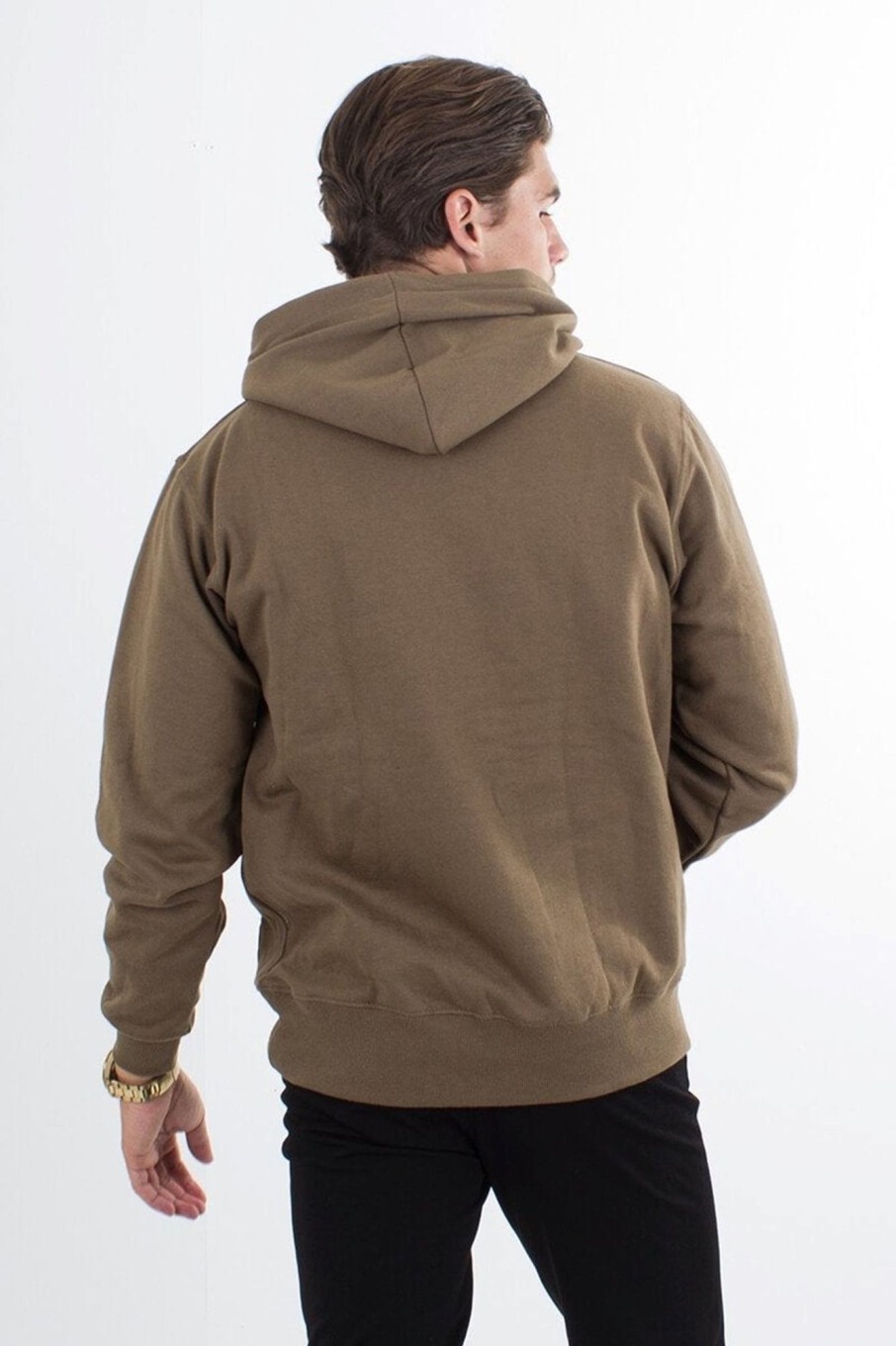 Herre TeeShoppen Trojer | Basic Hoodie - New Army