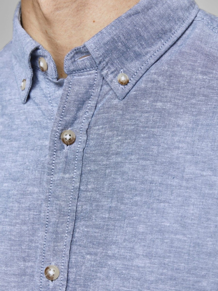 Herre Jack u0026 Jones Skjorter | Summer Shirt - Faded Denim