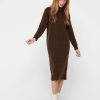 Dame ONLY Kjoler | Brandie Roll Neck Dress - Chicory Coffee