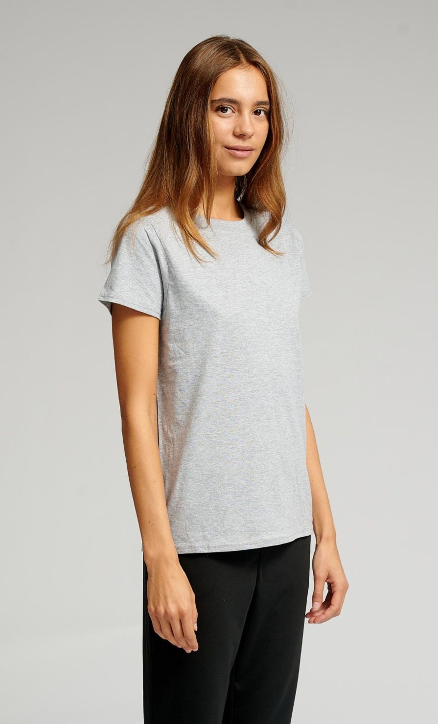 Dame TeeShoppen T-Shirts & Toppe | Basic T-Shirt - Oxford Gra