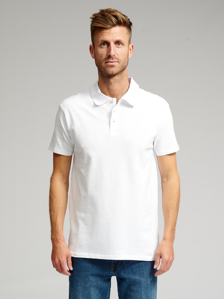 Herre TeeShoppen Poloshirts | Muscle Polo Shirt - Hvid