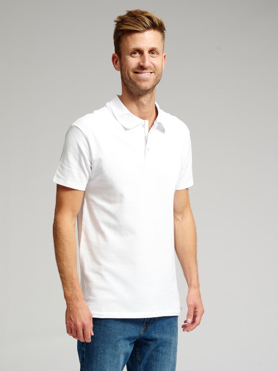 Herre TeeShoppen Poloshirts | Muscle Polo Shirt - Hvid