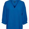 Dame Vero Moda Skjorter & Bluser | Unye V-Hals Top - Bla