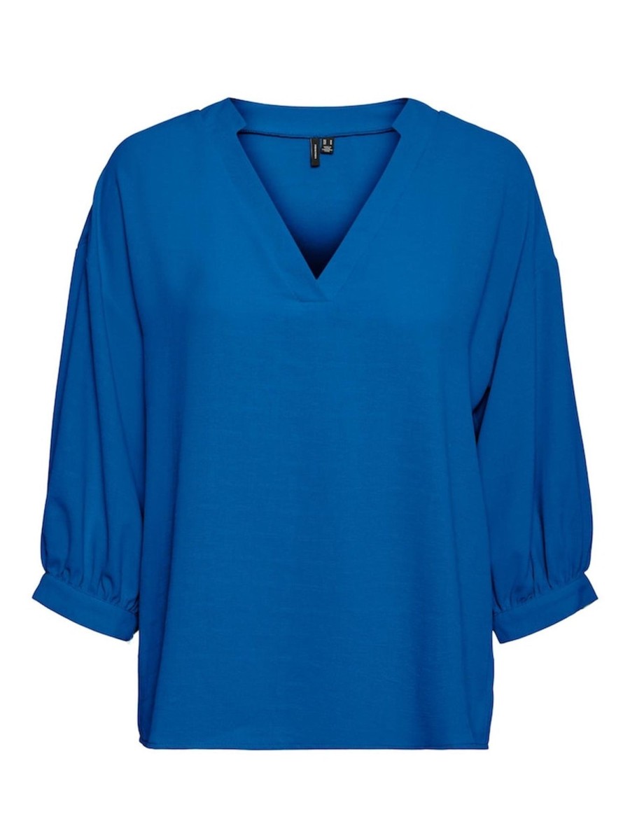 Dame Vero Moda Skjorter & Bluser | Unye V-Hals Top - Bla