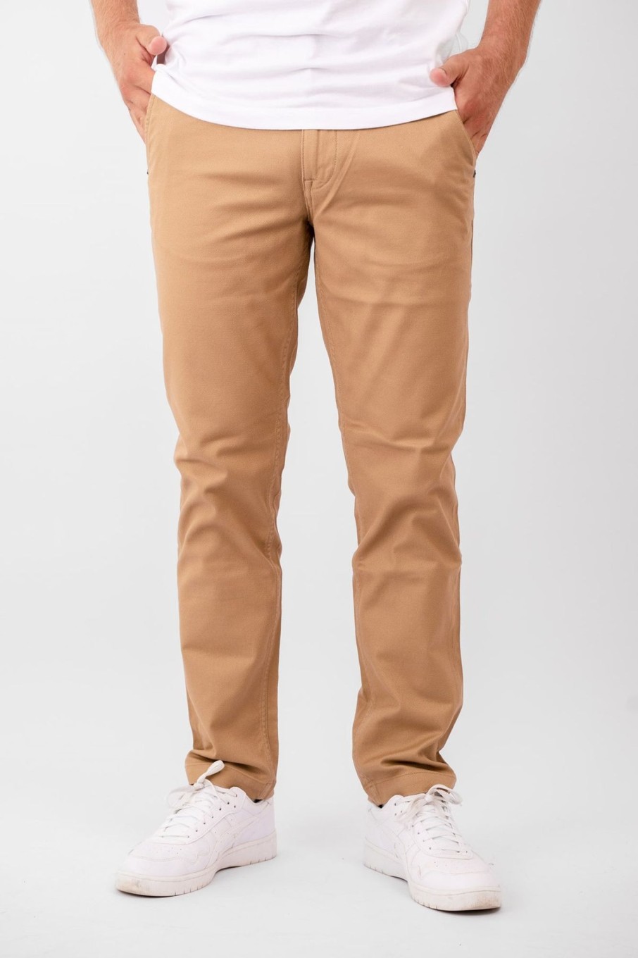 Herre TeeShoppen Performance Pants | De Originale Performance Structure Pants (Regular) - Mork Beige