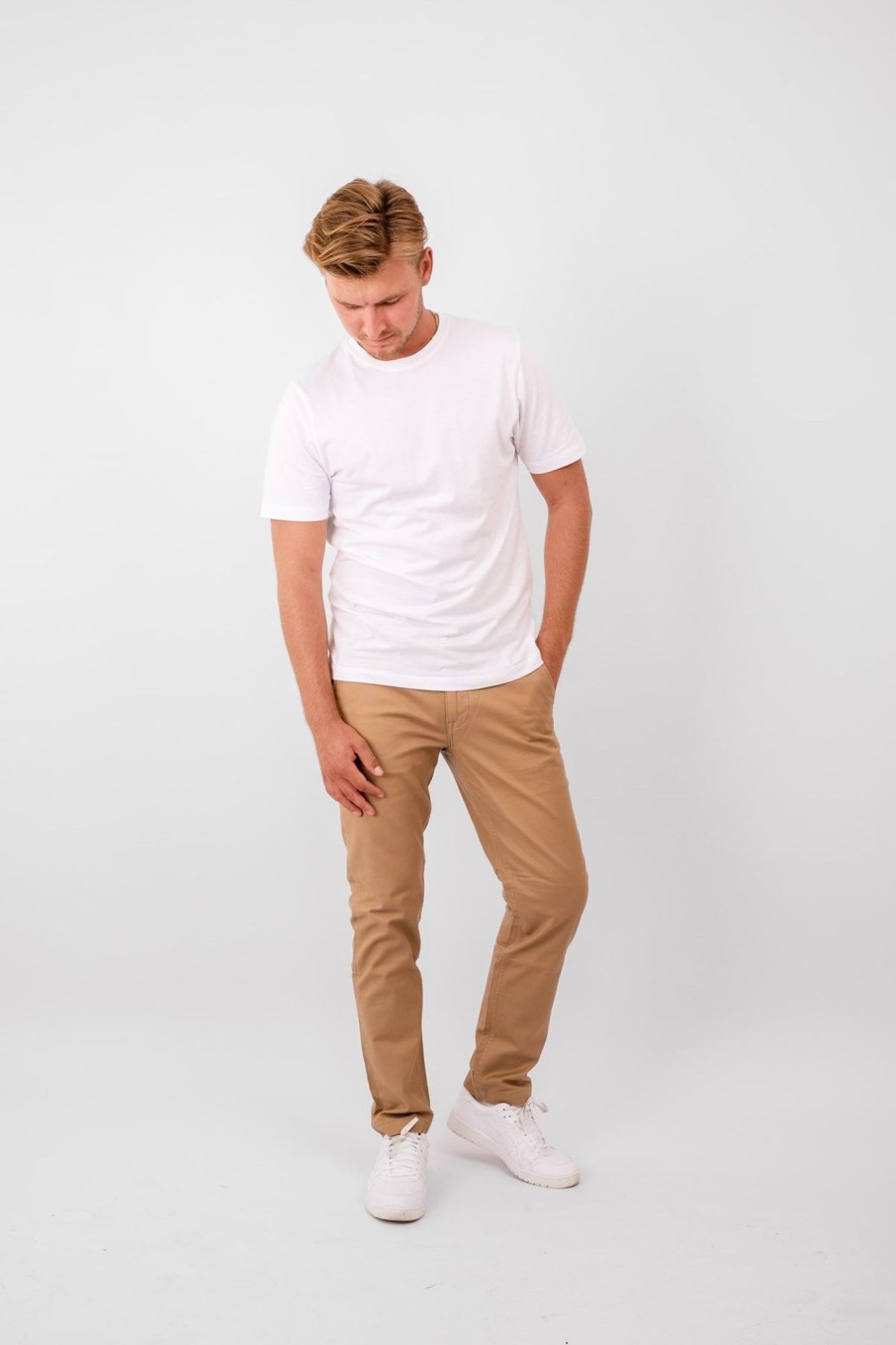 Herre TeeShoppen Performance Pants | De Originale Performance Structure Pants (Regular) - Mork Beige