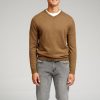 Herre TeeShoppen Strik | Basic Knit V-Neck - Brun