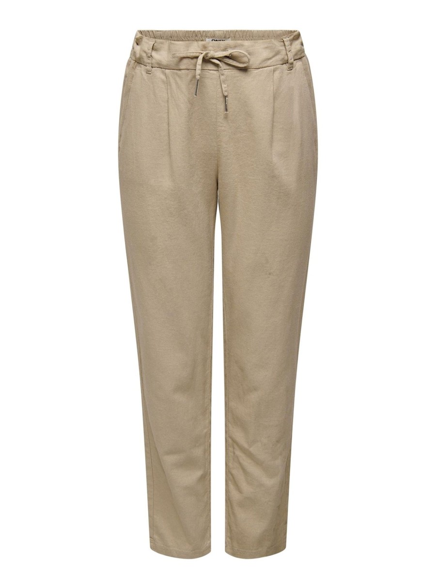 Dame ONLY Bukser | Caro-Poptrash Pants - Oxford Tan