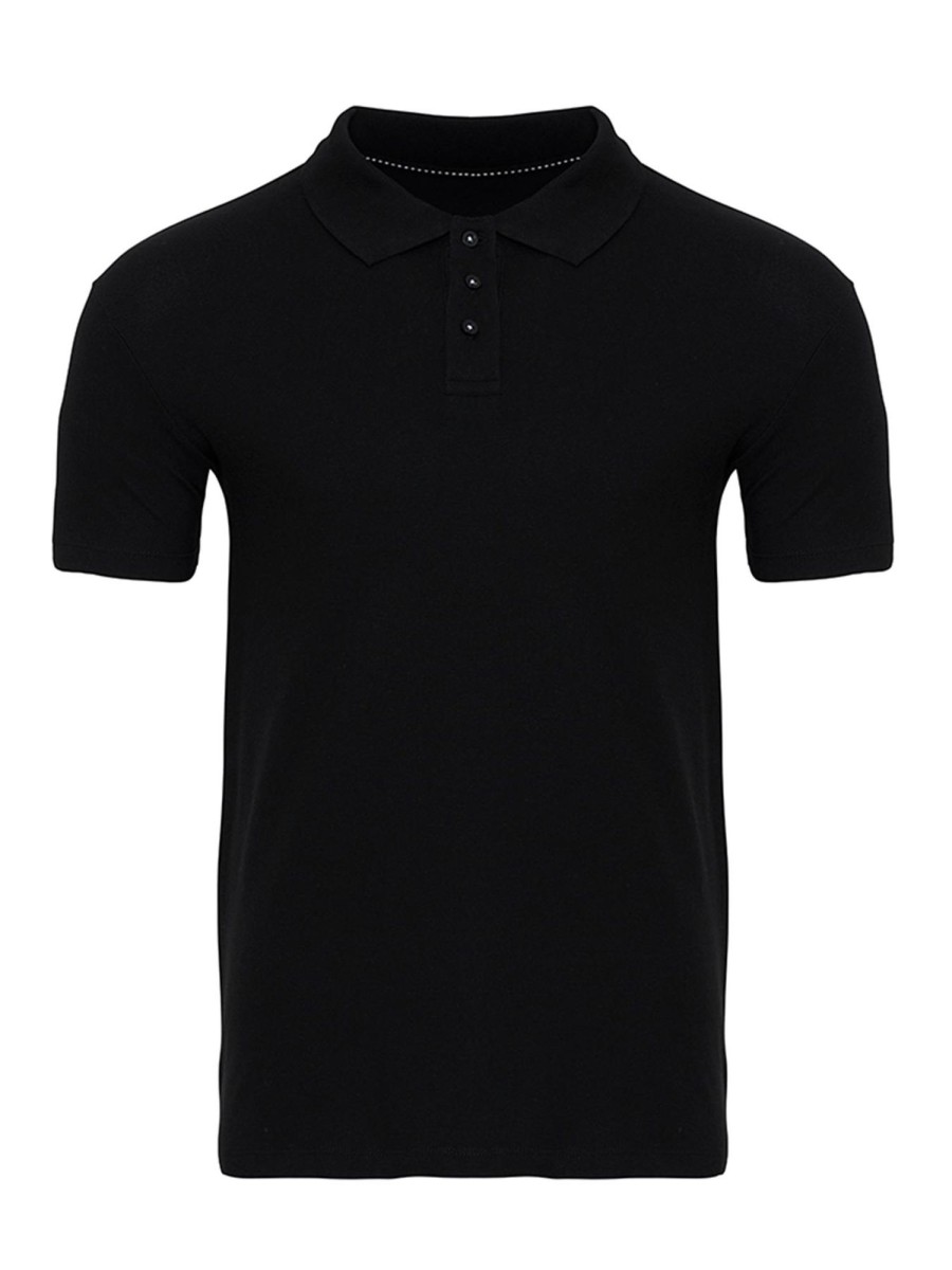 Herre TeeShoppen Poloshirts | Muscle Polo Shirt - Sort