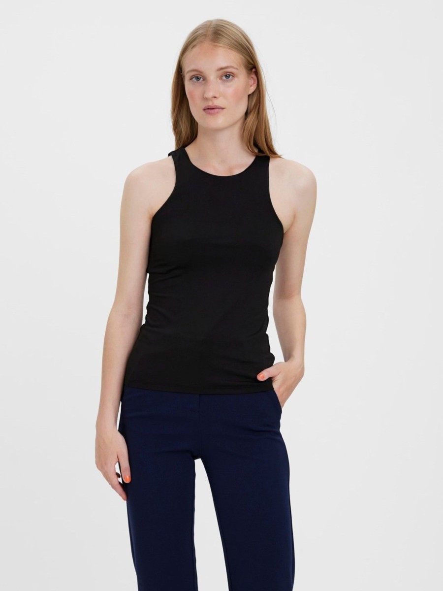 Dame Vero Moda T-Shirts & Toppe | Bianca Tank Top - Sort