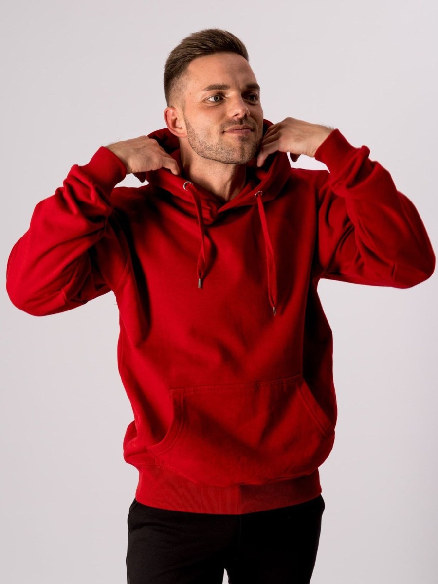 Herre TeeShoppen Trojer | Basic Hoodie - Rod