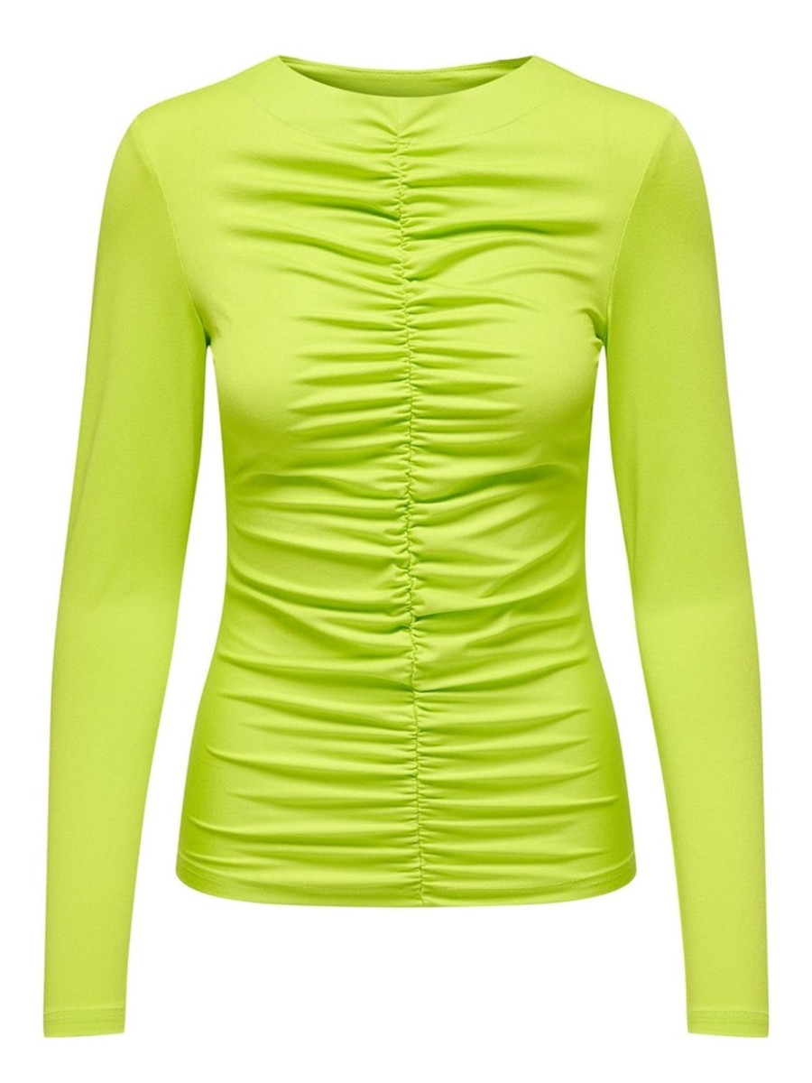 Dame ONLY Skjorter & Bluser | Sofie Langaermet Bluse - Lime Punch