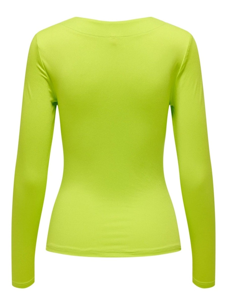 Dame ONLY Skjorter & Bluser | Sofie Langaermet Bluse - Lime Punch