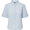 Dame PIECES Skjorter & Bluser | Lorna Short Sleeve Skjorte - Airy Blue