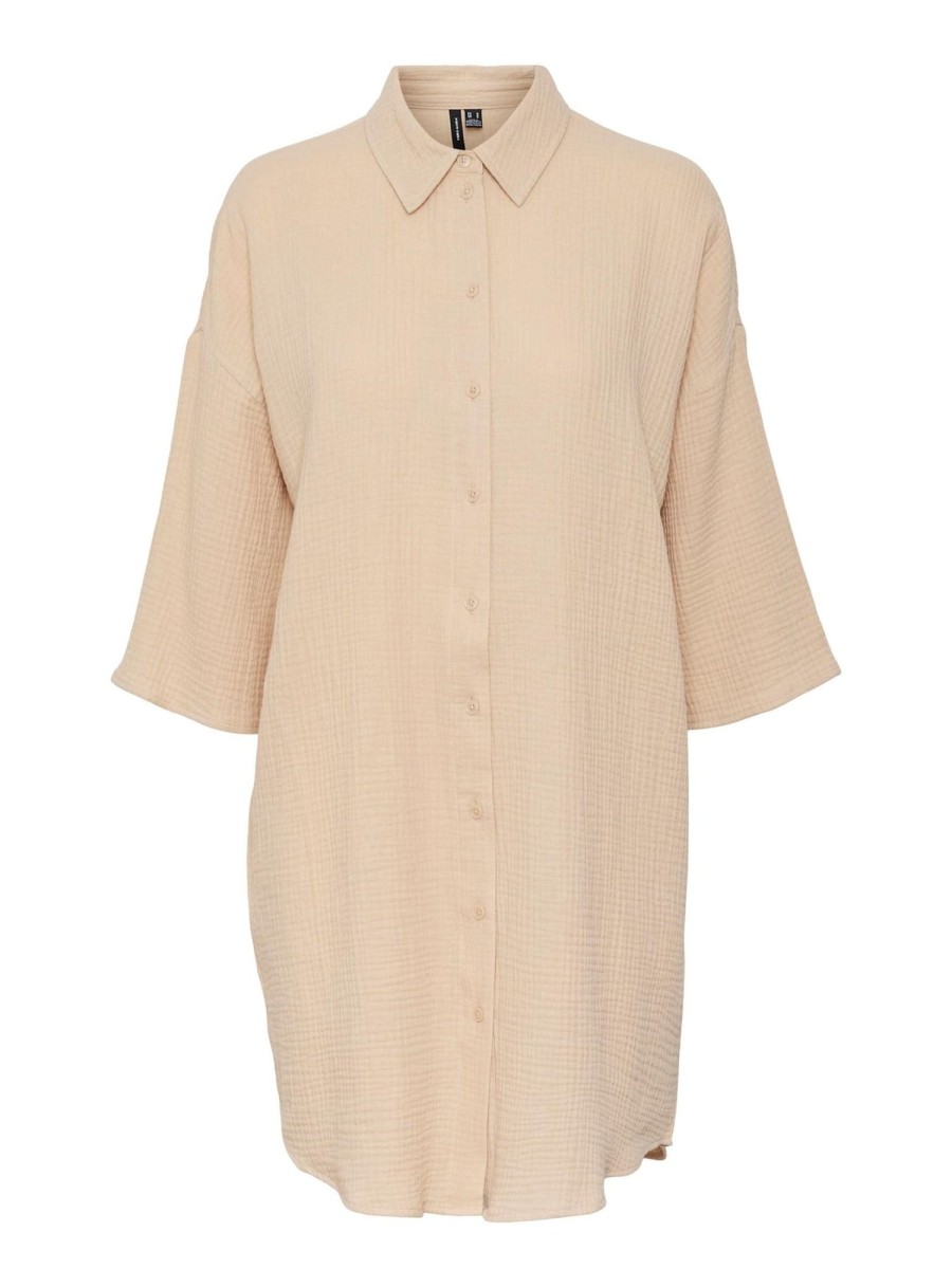 Dame Vero Moda Skjorter & Bluser | Natali Oversized Skjorte - Irish Cream