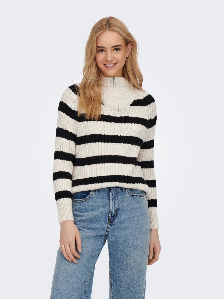 Dame ONLY Strik | Leise Freya Pullover Strik - Sort