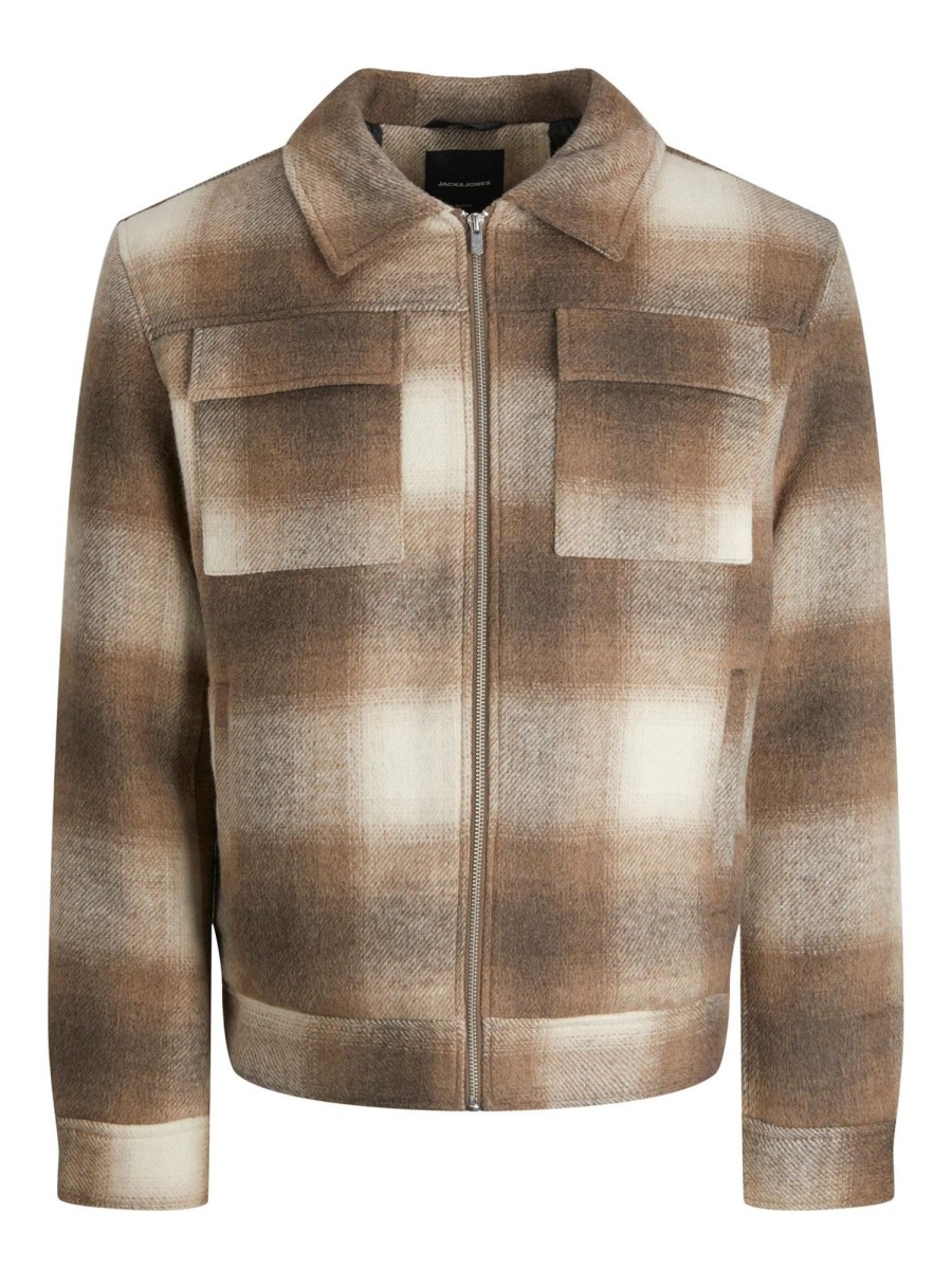 Herre Jack u0026 Jones Jakker & Frakker | Doc Wool Jacket - Weathered Teak