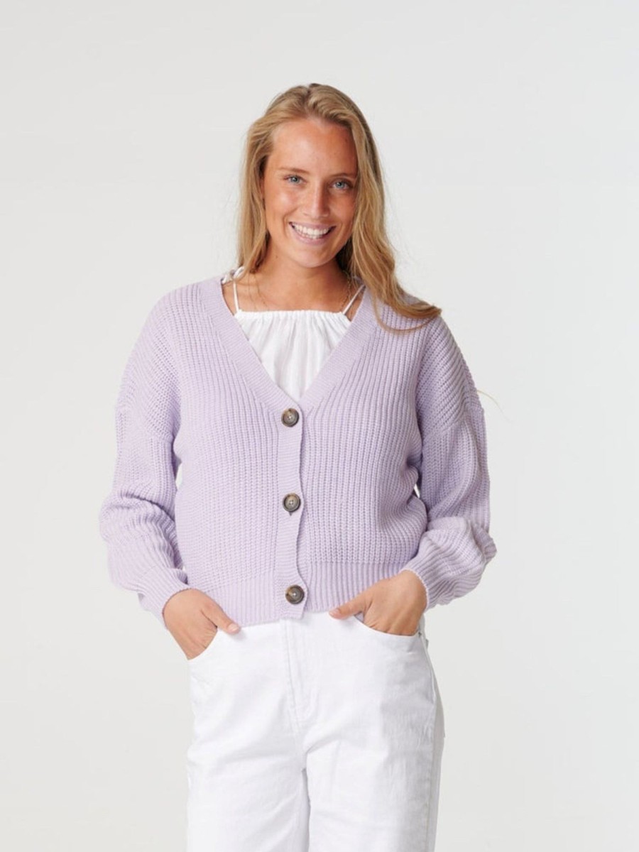 Dame Vero Moda Strik | Lea Cardigan - Pastel Lilac