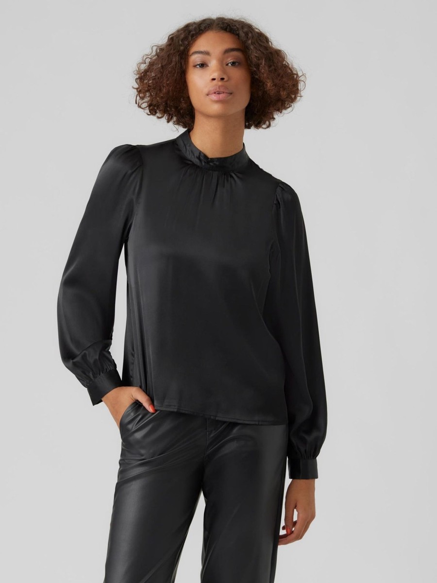 Dame Vero Moda Skjorter & Bluser | Noa Bluse - Sort