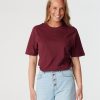 Dame TeeShoppen T-Shirts & Toppe | Boyfriend Tee - Bordeaux Rod