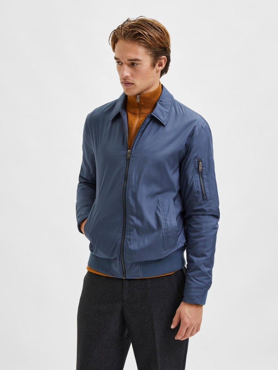 Herre Selected Homme Jakker & Frakker | Royce Short Jacket - Blue Nights