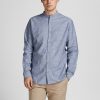 Herre Jack u0026 Jones Skjorter | Summer Band Skjorte - Faded Denim