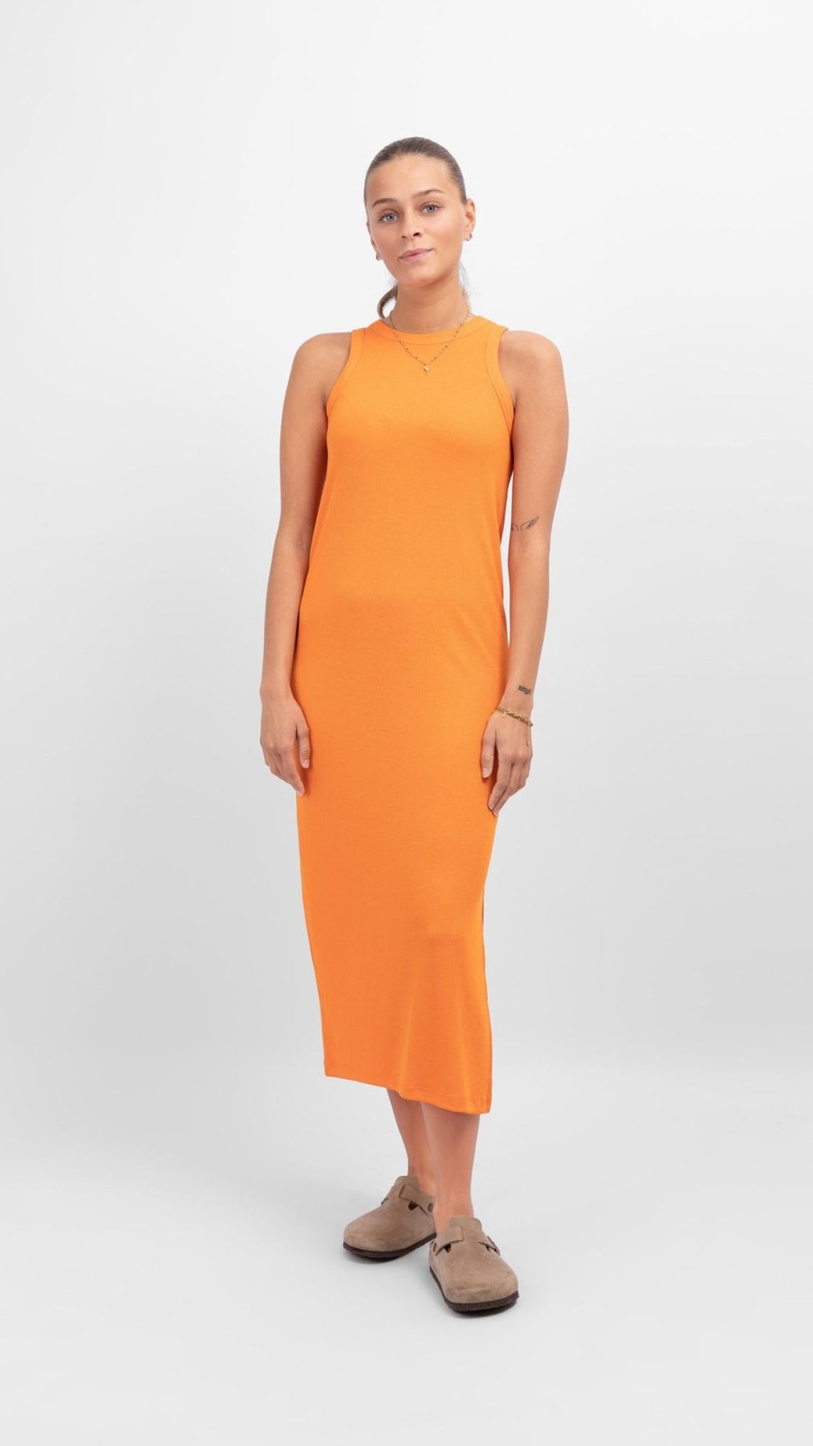 Dame ONLY Kjoler | Line Sommer Kjole - Persimmon Orange