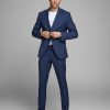 Herre Jack u0026 Jones Jakkesaet | Klassisk Jakkesaet Slimfit - Medieval Blue