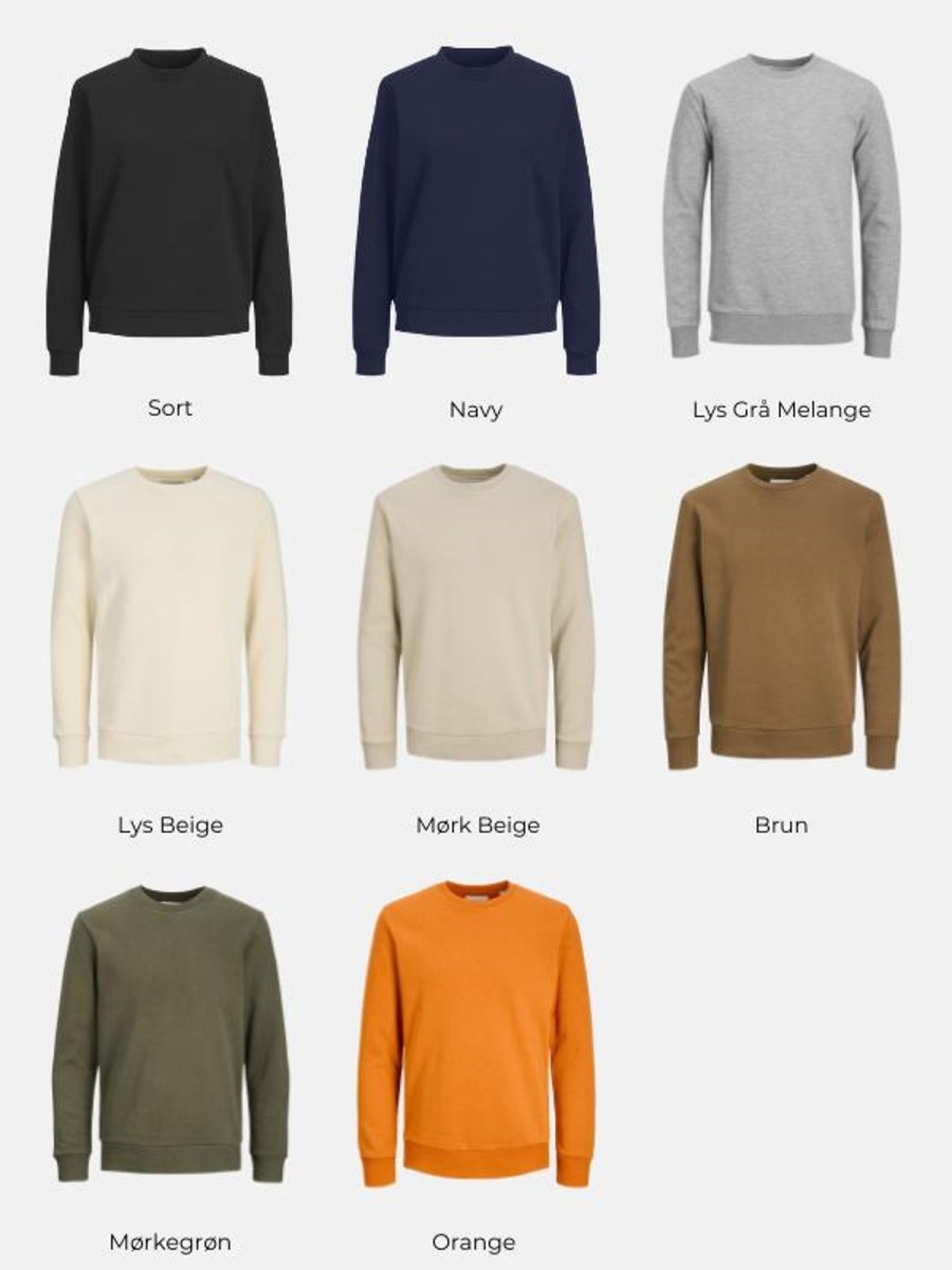 Herre TeeShoppen Trojer | Basic Crewneck Sweat - Pakketilbud (2 Stk.)