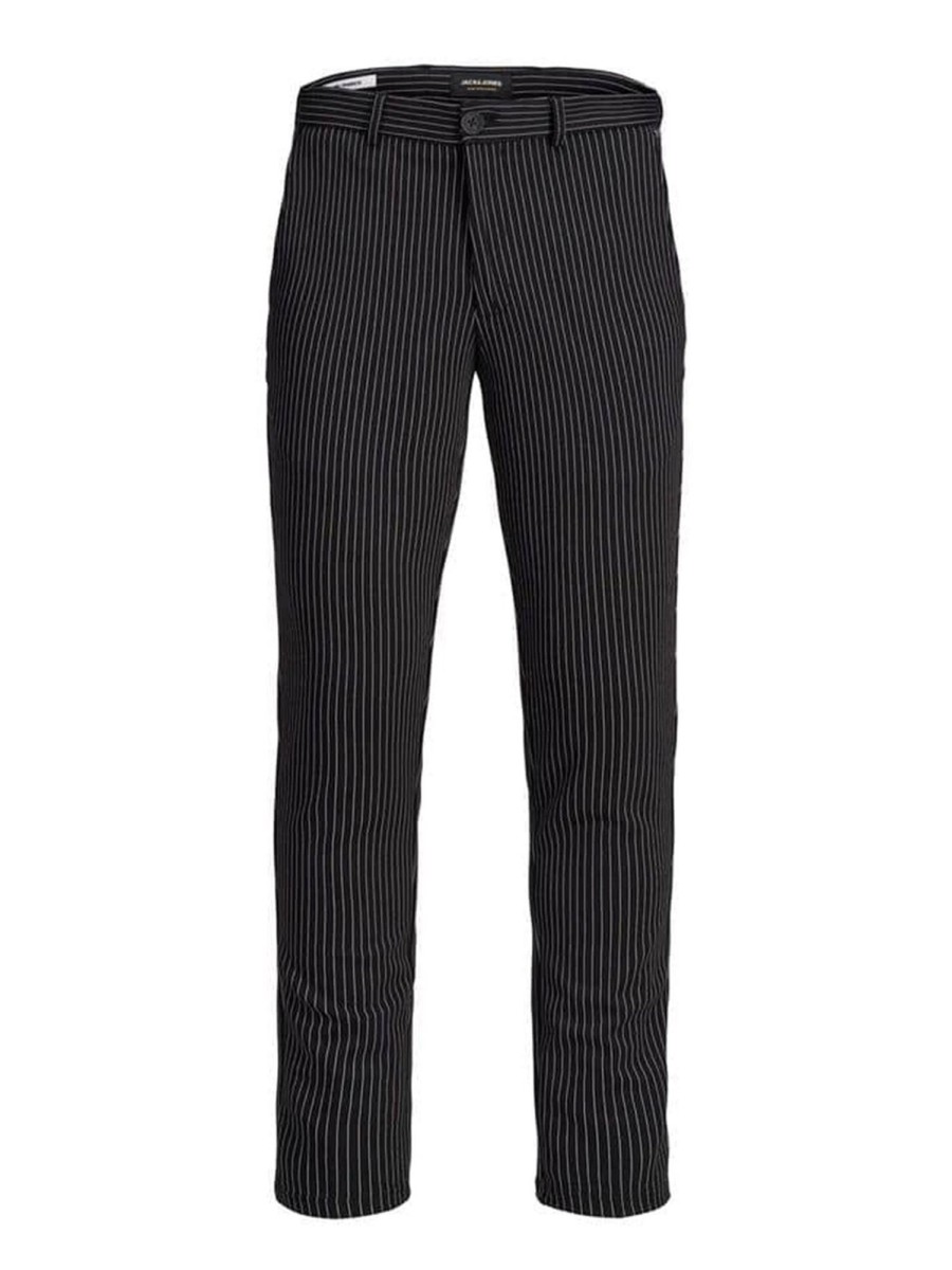 Herre Jack u0026 Jones Bukser | Marco Phil Pants - Sort-Hvid Stribet