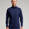 Herre TeeShoppen T-Shirts | Rullekrave Troje - Navy