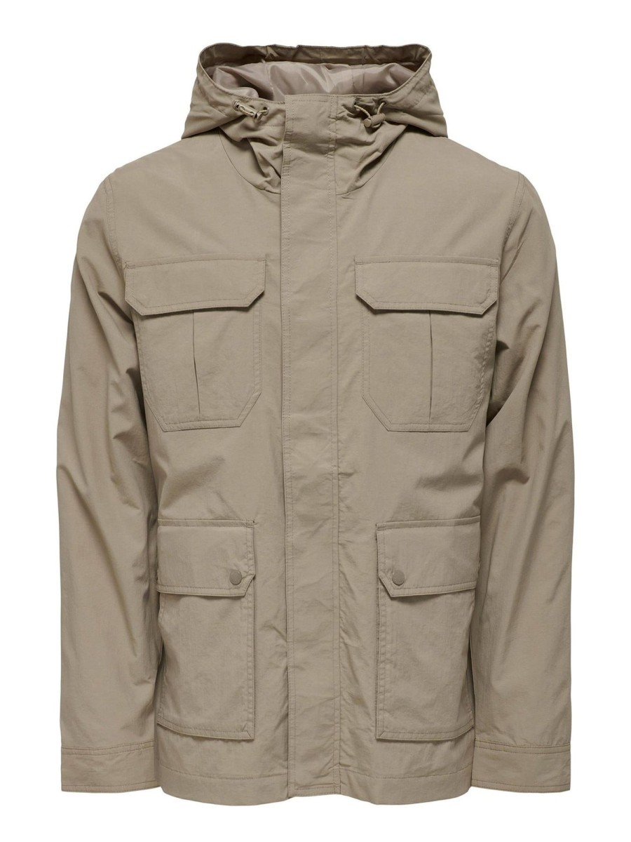 Herre Only u0026 Sons Jakker & Frakker | Noah Spring Parka - Chinchilla