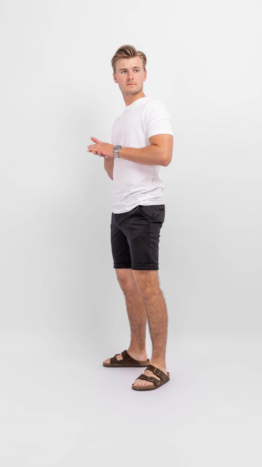 Herre TeeShoppen Shorts | Chino Shorts - Sort