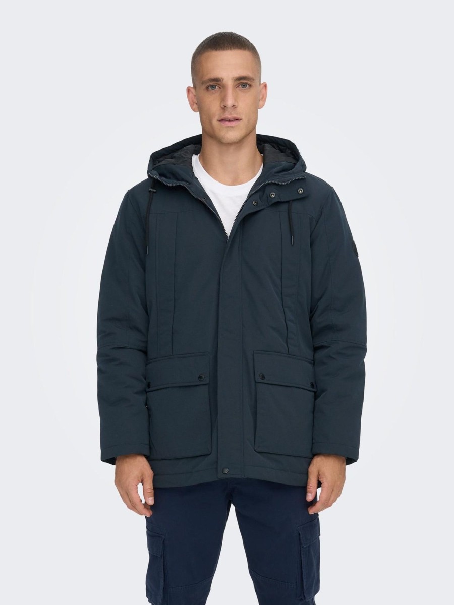 Herre Only u0026 Sons Jakker & Frakker | Jayden Parka - Dark Navy