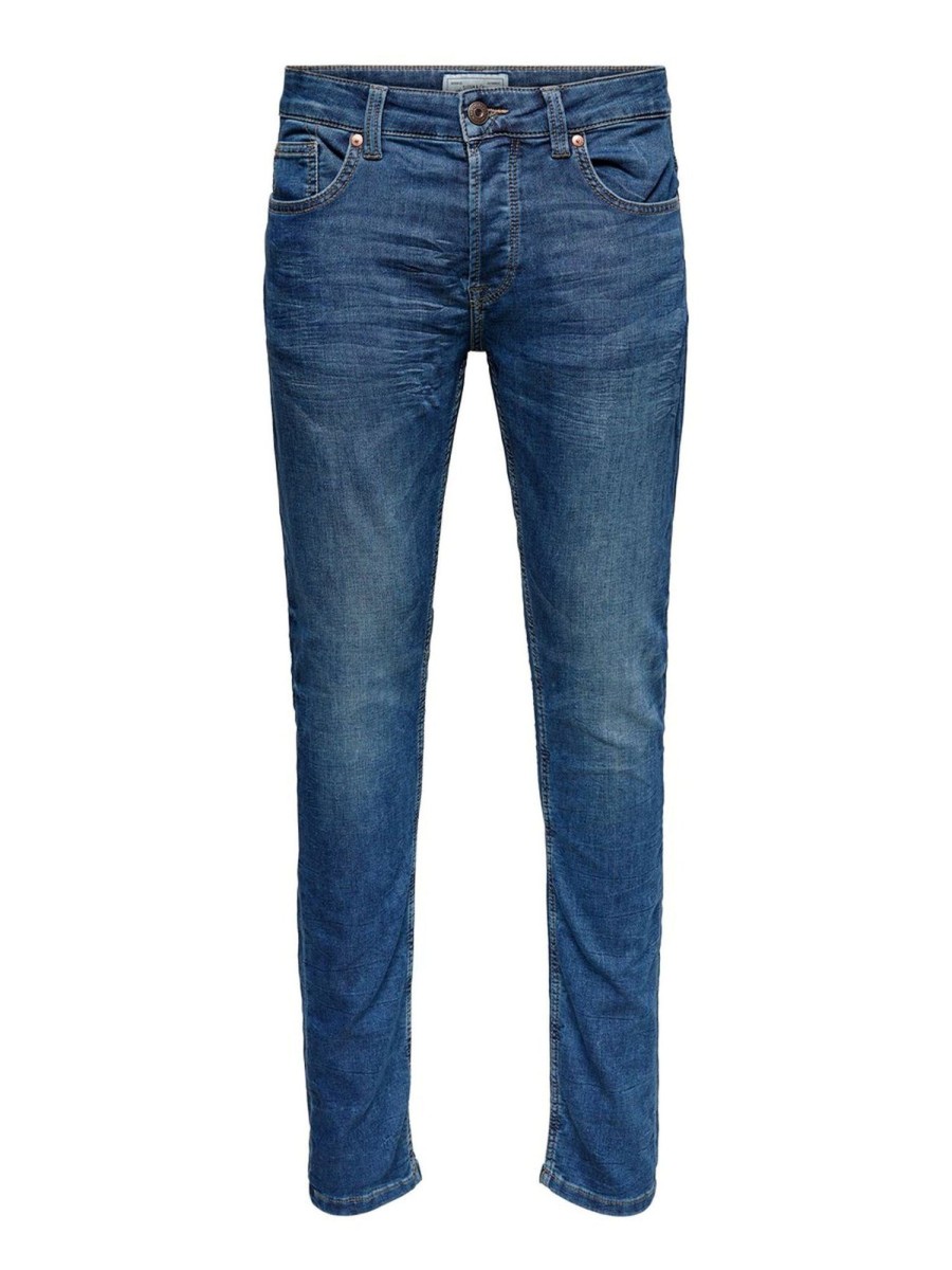 Herre Only u0026 Sons Jeans | Loom Stretch Jeans - Bla Denim