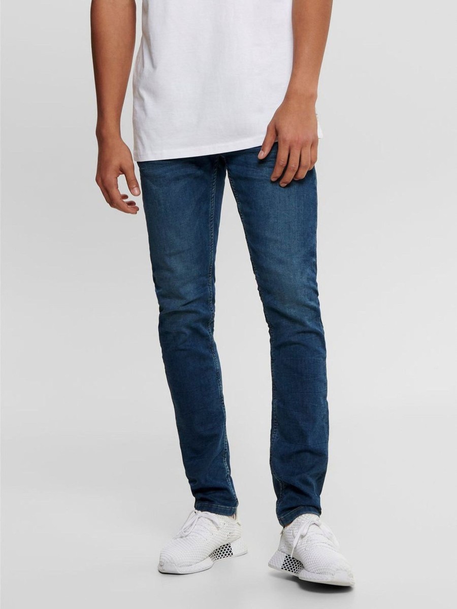 Herre Only u0026 Sons Jeans | Loom Stretch Jeans - Bla Denim