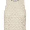 Dame Vero Moda T-Shirts & Toppe | Evelyn Crochet Top - Beige