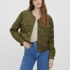 Dame Vero Moda Jakker & Frakker | Nella Kort Jakke - Dark Olive