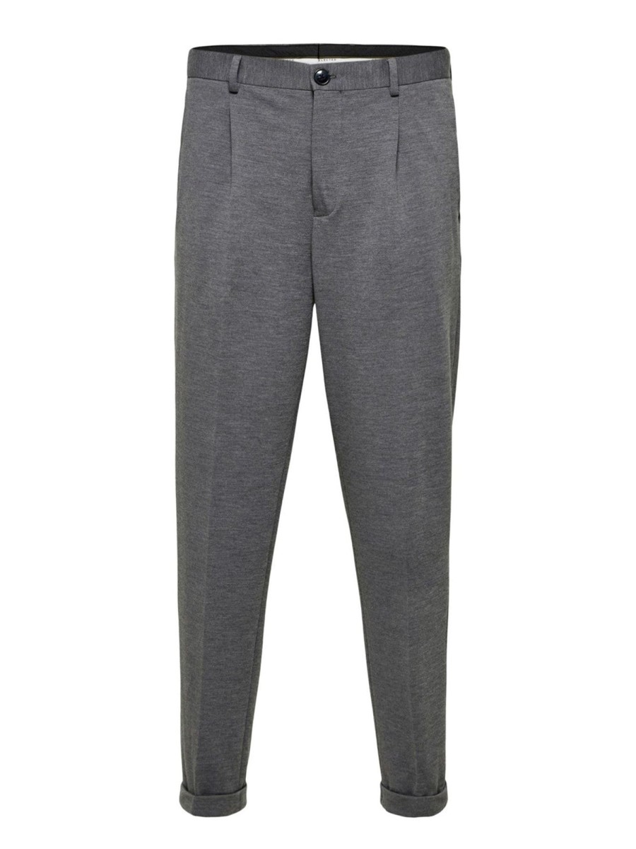 Herre Selected Homme Bukser | Flex Pants - Gra