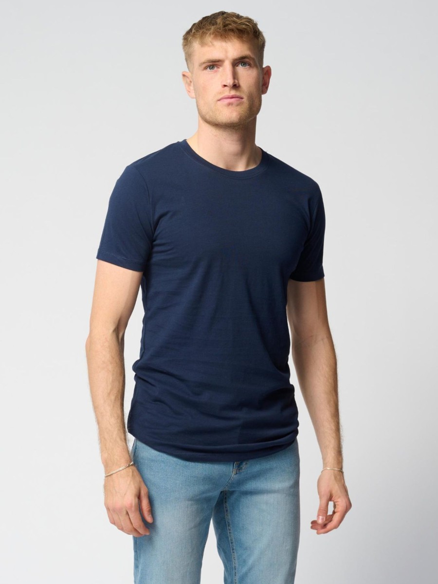 Herre TeeShoppen T-Shirts | Muscle T-Shirt - Navy